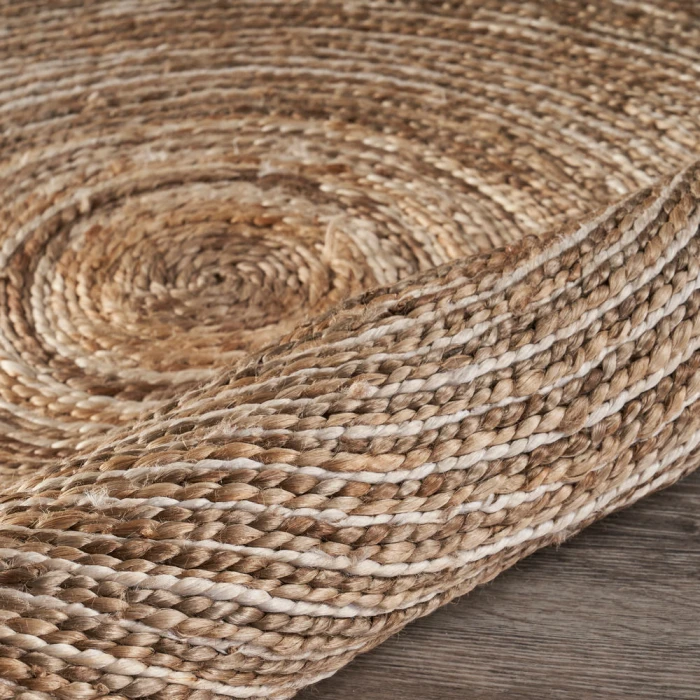 LR Home NATURAL FIBER 12040 Natural 4' X 4' Round Rug