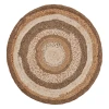 LR Home Natural Fiber 12041 Bleach/ Gray 4' X 4' Round Rug