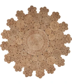 LR Home Natural Fiber 12043 Natural 4' X 4' Round Rug