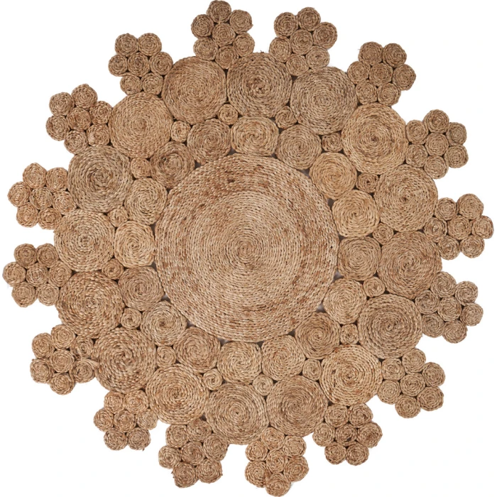 LR Home NATURAL FIBER 12043 Natural 4' X 4' Round Rug