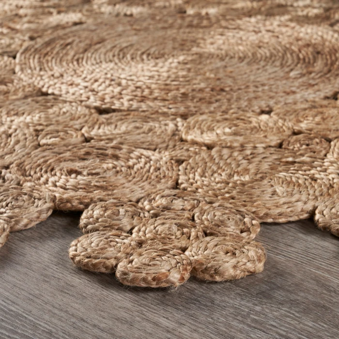LR Home NATURAL FIBER 12043 Natural 4' X 4' Round Rug