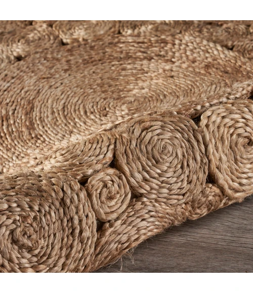 LR Home NATURAL FIBER 12043 Natural 4' X 4' Round Rug