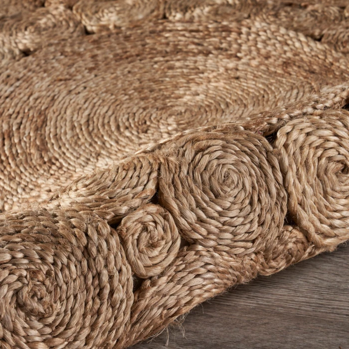 LR Home NATURAL FIBER 12043 Natural 4' X 4' Round Rug
