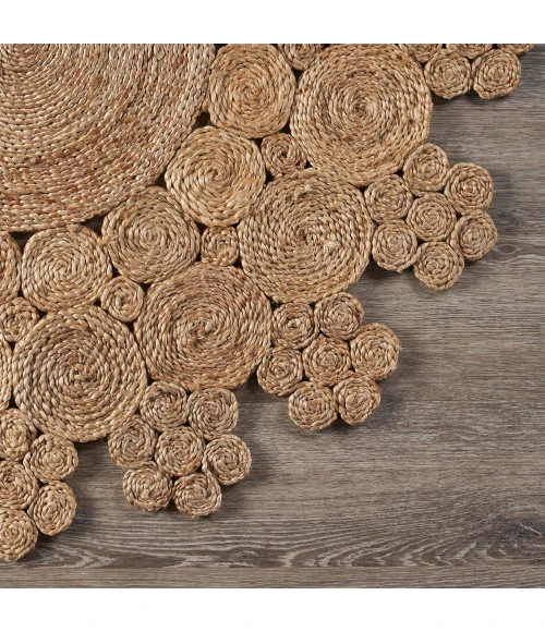 LR Home NATURAL FIBER 12043 Natural 4' X 4' Round Rug