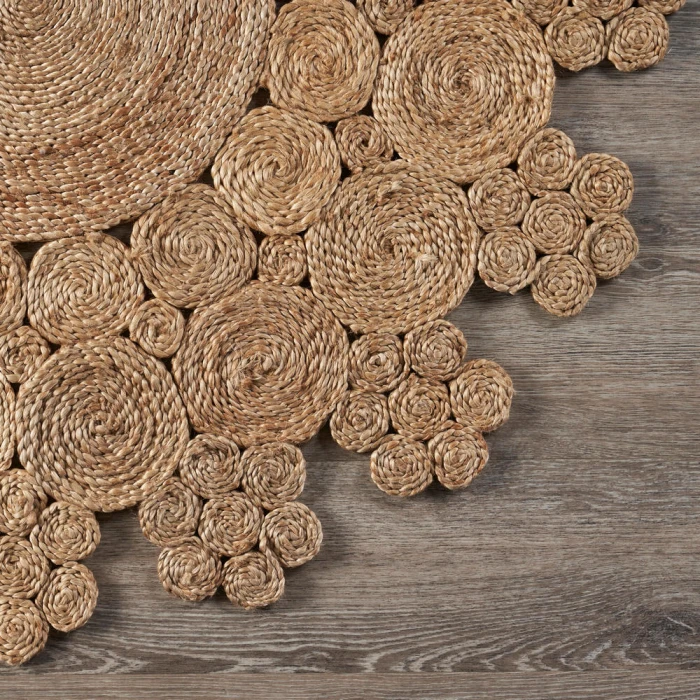 LR Home NATURAL FIBER 12043 Natural 4' X 4' Round Rug