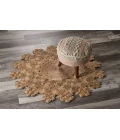 LR Home NATURAL FIBER 12043 Natural 4' X 4' Round Rug