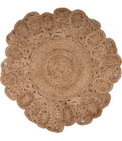 LR Home Natural Fiber 12045 Natural 4' X 4' Round Rug