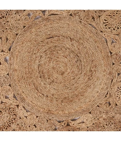LR Home Natural Fiber 12045 Natural 4' X 4' Round Rug