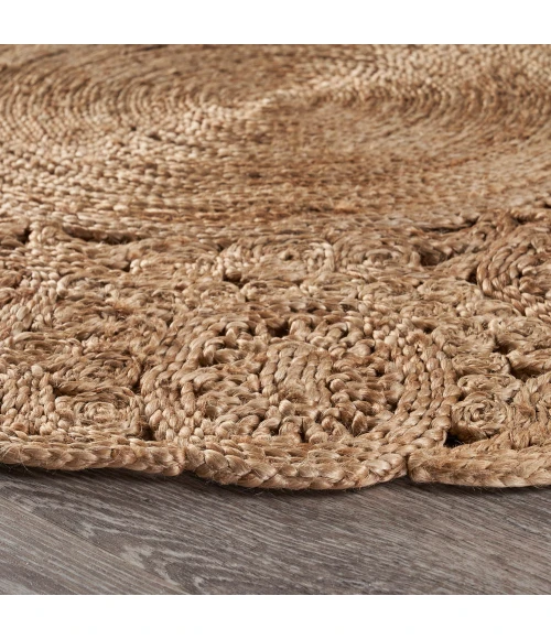 LR Home NATURAL FIBER 12045 Natural 6' Round Rug