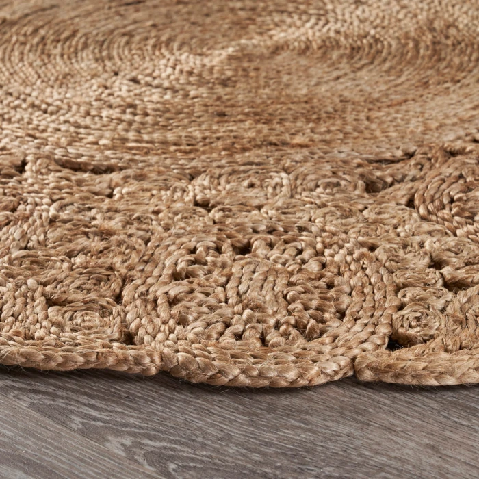 LR Home NATURAL FIBER 12045 Natural 4' X 4' Round Rug