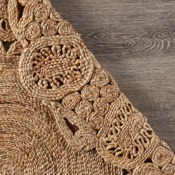 LR Home NATURAL FIBER 12045 Natural 4' X 4' Round Rug