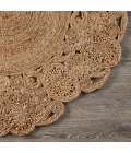 LR Home NATURAL FIBER 12045 Natural 6' Round Rug