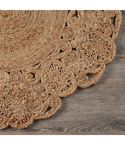 LR Home NATURAL FIBER 12045 Natural 6' Round Rug