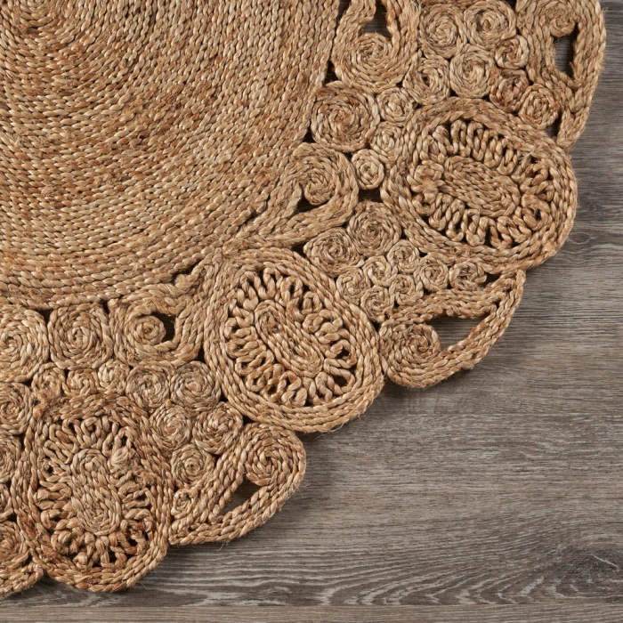 LR Home NATURAL FIBER 12045 Natural 4' X 4' Round Rug