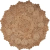 LR Home Natural Fiber 12046 Natural 4' X 4' Round Rug
