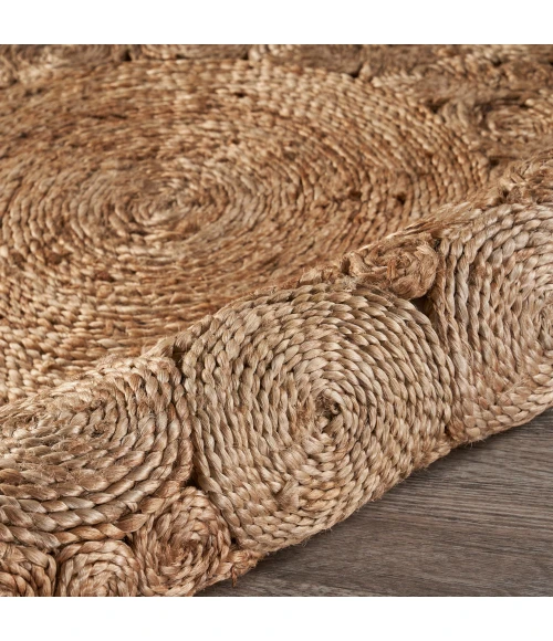 LR Home NATURAL FIBER 12046 Natural 4' X 4' Round Rug