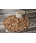 LR Home NATURAL FIBER 12046 Natural 4' X 4' Round Rug