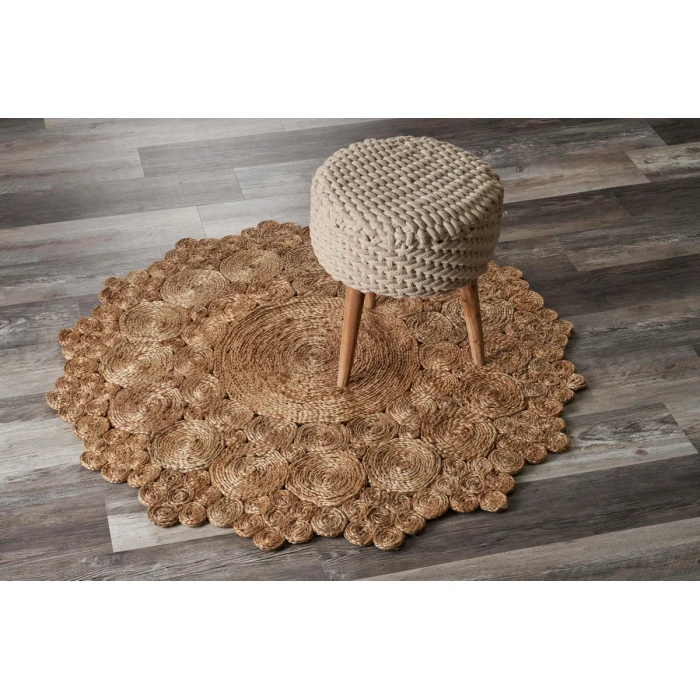 LR Home NATURAL FIBER 12046 Natural 6' Round Rug
