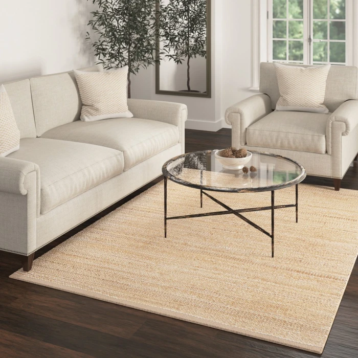 Rugs Town Fiber Cream Clara 10ft. x 14ft. Rect. Rug