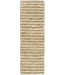 Nathalia NAT-AQ White/Natural 2 ft. 6 in. x 7 ft. 9 in. Runner Rug