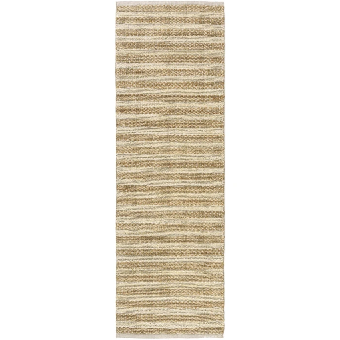 LR Home Natural Fiber White/Natural 82489 2 ft. 6 in. X 7 ft. 9 in. Rect. Rug