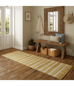 LR Home Natural Fiber Spa Blue/Natural 82490 2 ft. 6 in. X 7 ft. 9 in. Rect. Rug