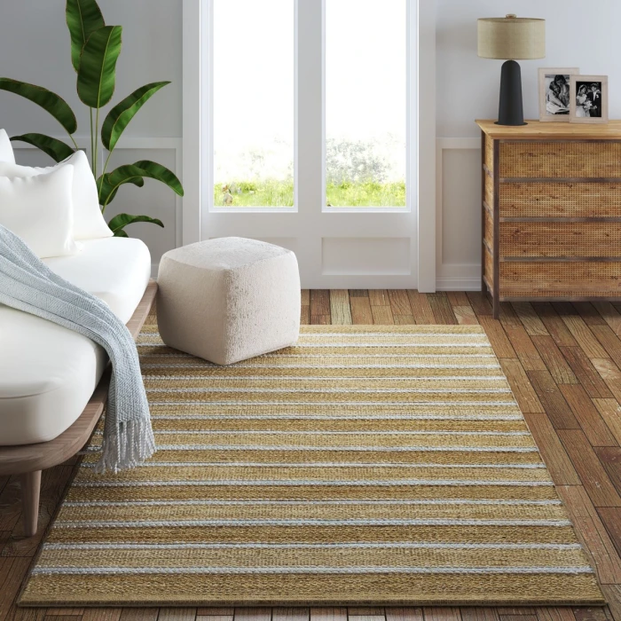 Rugs Town Fiber Spa Blue/Natural 82490 5 ft. X 7 ft. 9 in. Rect. Rug