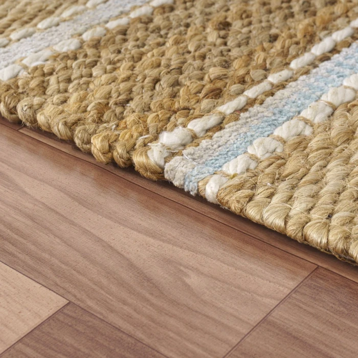 Rugs Town Fiber Spa Blue/Natural 82490 5 ft. X 7 ft. 9 in. Rect. Rug