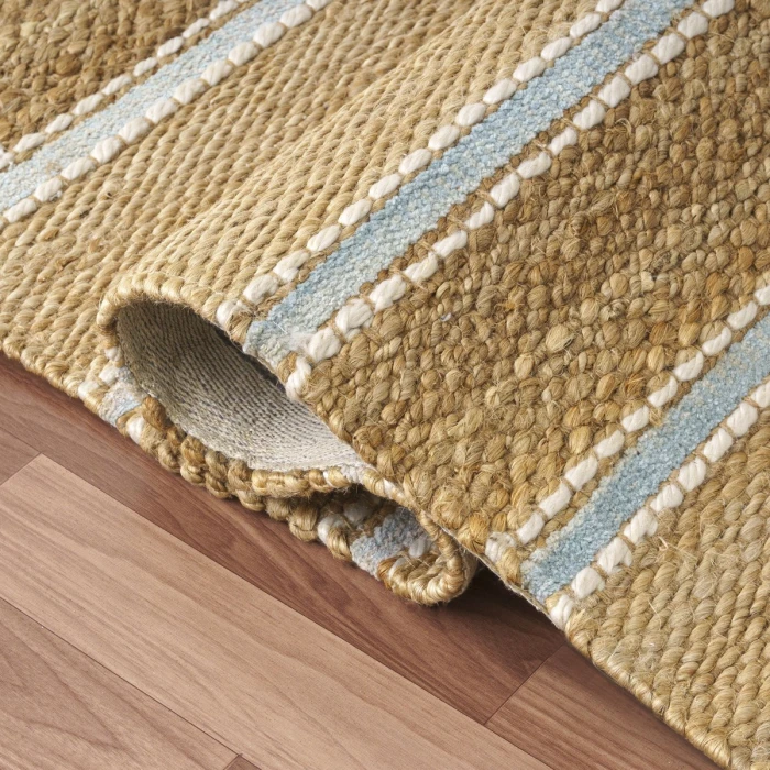 Rugs Town Fiber Spa Blue/Natural 82490 5 ft. X 7 ft. 9 in. Rect. Rug