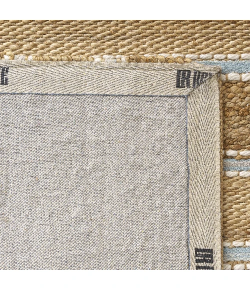 LR Home Natural Fiber Spa Blue/Natural 82490 10 ft. X 14 ft. Rect. Rug