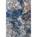 Rugs Town 81831 Blue/ Cream 5' X 7'6 Rect. Rug