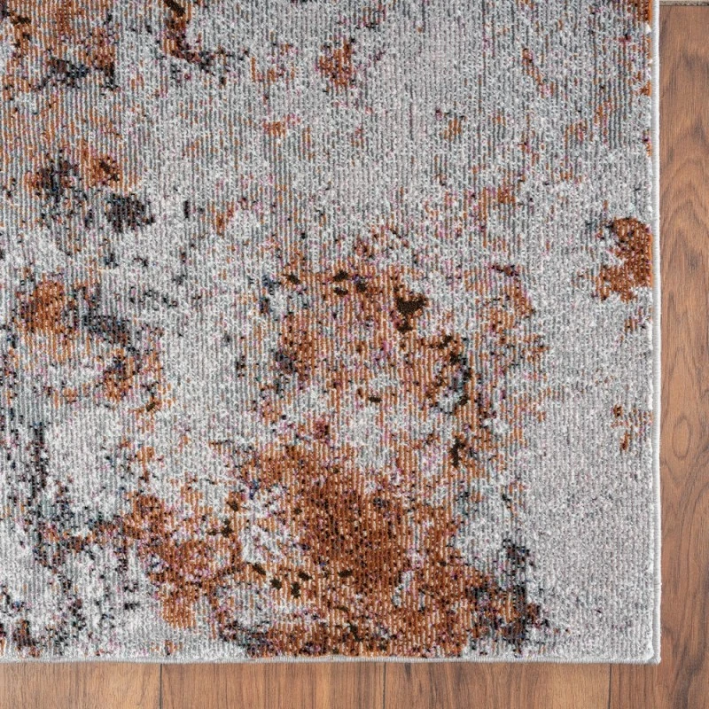 Rugs Town 81834 Gray/ Rust 5' X 7'6 Rect. Rug