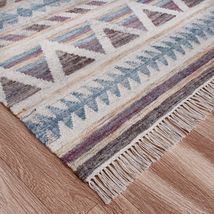 LR Home Nimroz Gray/Tan/Blue/Purple 81980 2 ft. X 3 ft. Rect. Rug