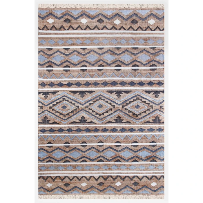 Rugs Town 81981 Blue/ Multi 7'9" X 9'9 Rect. Rug