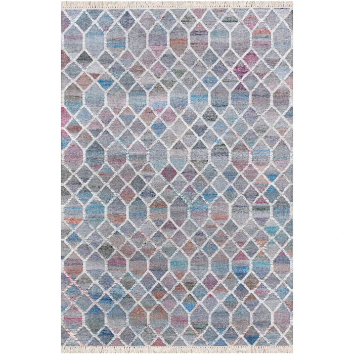 Rugs Town White/Blue/Red/Orange/Multi 81985 4 ft. X 6 ft. Rect. Rug