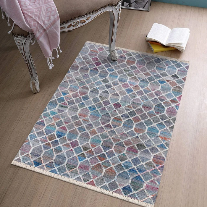 Rugs Town White/Blue/Red/Orange/Multi 81985 7 ft. 9 in. X 9 ft. 9 in. Rect. Rug