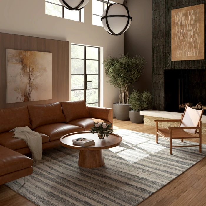 LR Home Norwood Gray Calliope 2ft. x 3ft. Rect. Rug