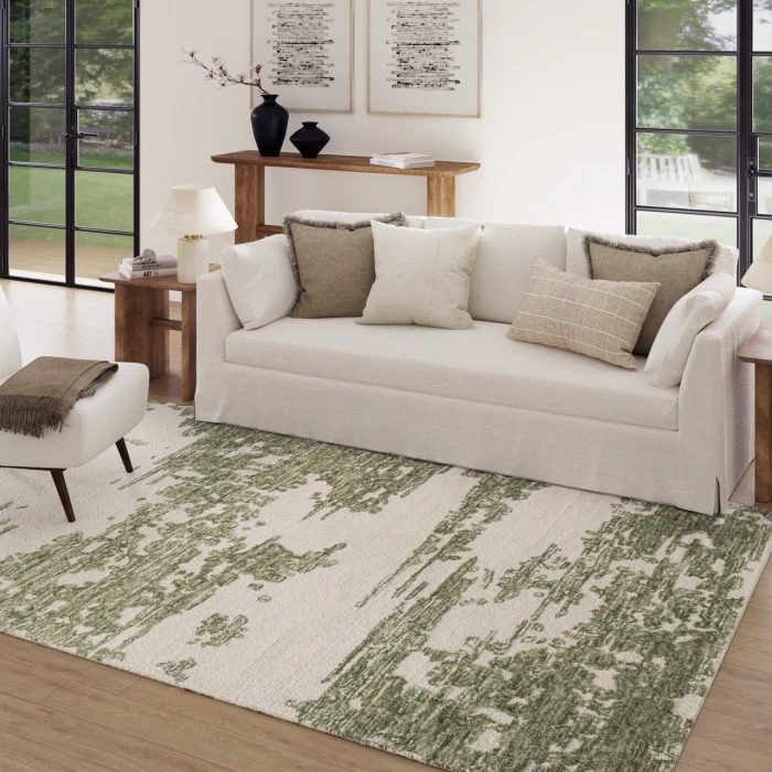 Rugs Town Green NUVIA 7ft.9in. x 9ft.9in. Rectangle Rug