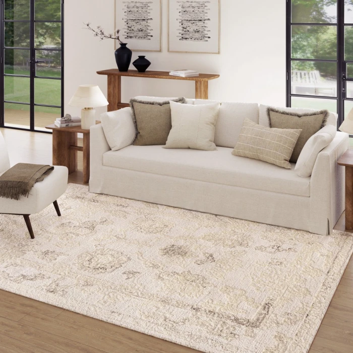 Rugs Town Ivory Zephyr 7ft.9in. x 9ft.9in. Rect. Rug