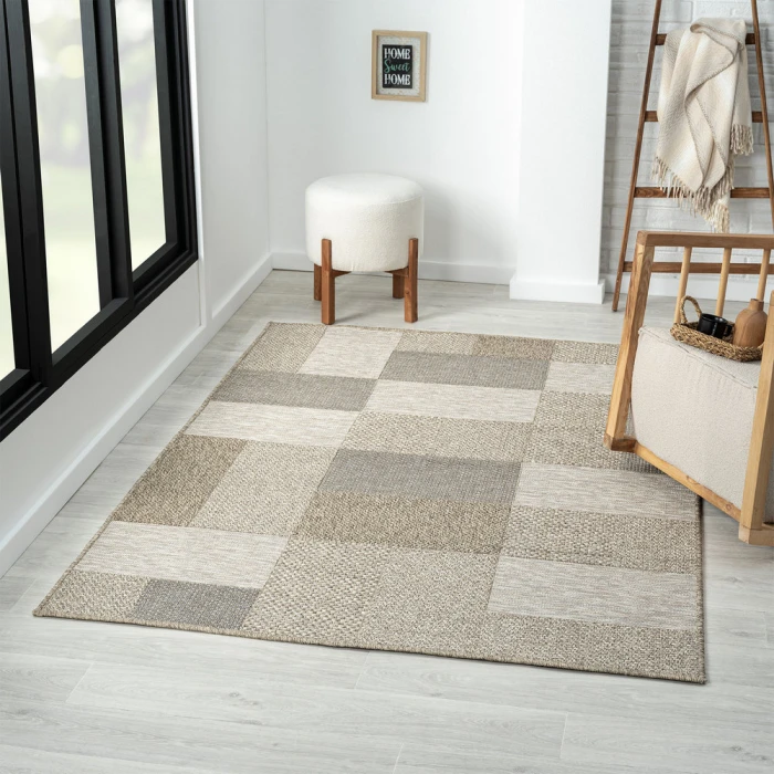 LR Home Oslo 82114 Tan/ Brown 5'0" X 7'0 Rect. Rug