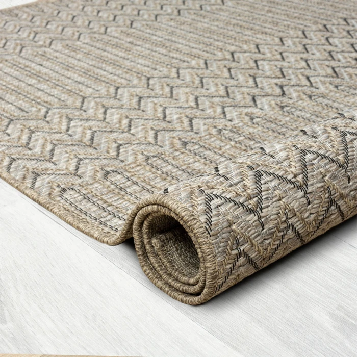 LR Home Oslo 82117 Beige/ Brown 5'0" X 7'0 Rect. Rug