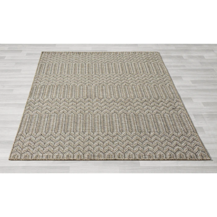 LR Home Oslo 82117 Beige/ Brown 5'0" X 7'0 Rect. Rug