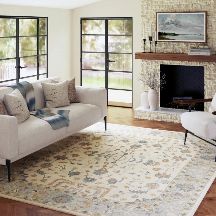 Rugs Town Ivory PALLO 9ft. x 12ft. Rectangle Rug