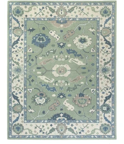 Rugs Town 83082 Green / Cream 9ft. x 12ft. Rect. Rug
