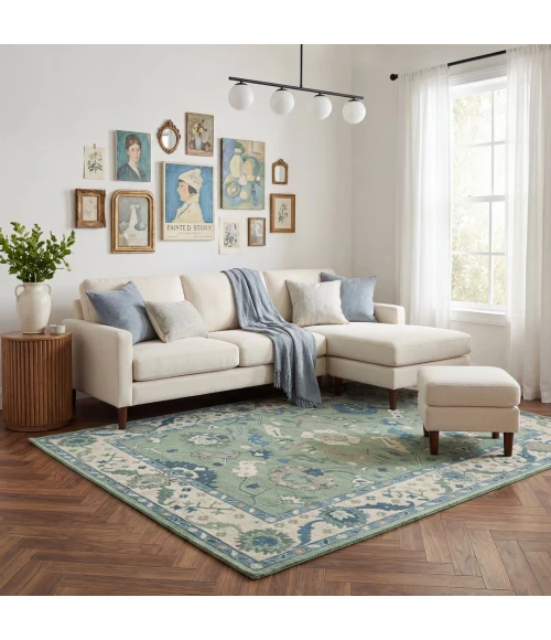 Rugs Town Pallor Green Galisteo 9ft. x 12ft. Rect. Rug