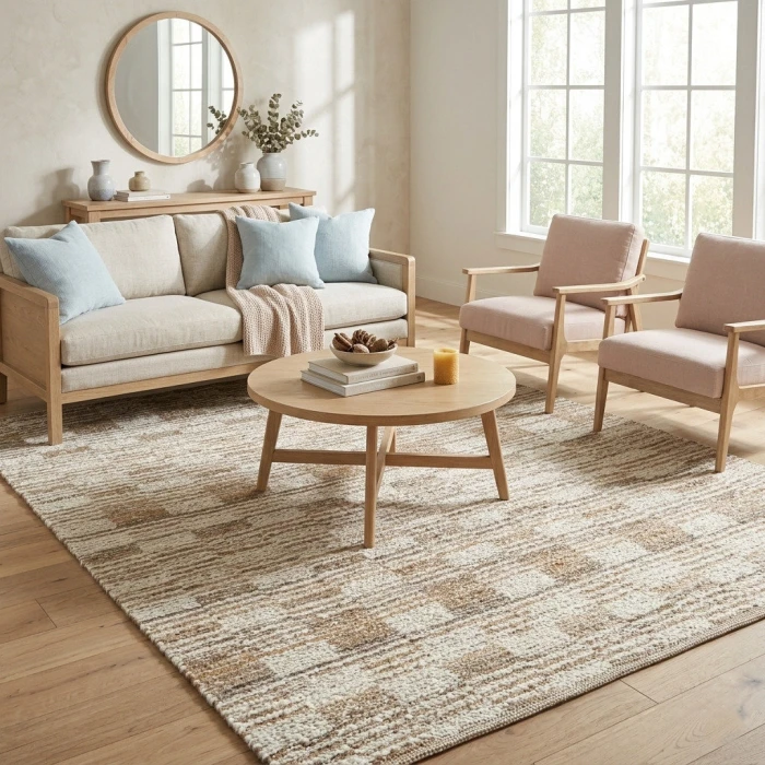 Rugs Town Beige Milton 5ft.9in. x 8ft.9in. Rect. Rug