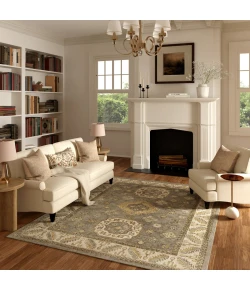 Rugs Town 82988 Gray / Beige 9ft. x 12ft. Rect. Rug