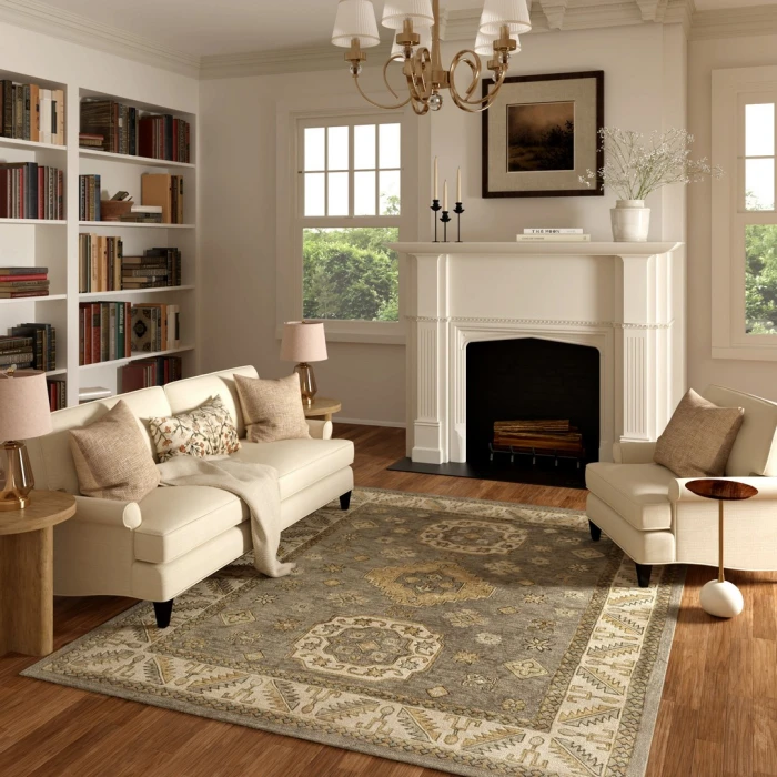 Rugs Town Gray Lucien 7ft.9in. x 9ft.9in. Rect. Rug