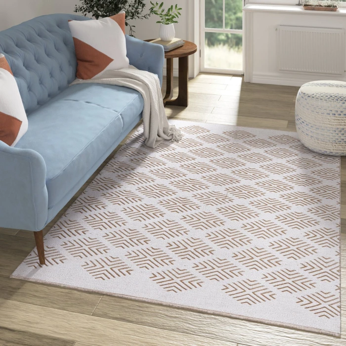 Rugs Town Tan POMON 5ft. x 7ft. Rectangle Rug