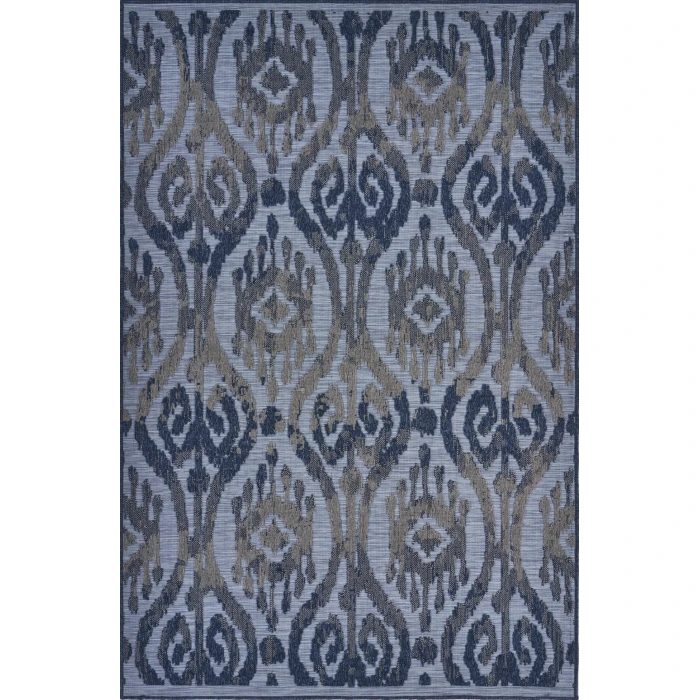 Rugs Town Blue RETRE 5ft. x 7ft. Rectangle Rug